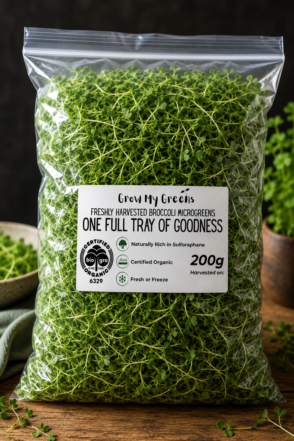 Fresh Broccoli Microgreens (Pickup – Rosedale)